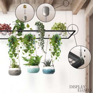 Ceiling Hanging Grid Panel Cable Kit – Adjustable Cables for Grid Mesh Displays